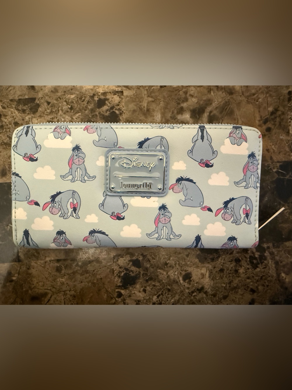 Loungefly Disney Winnie the Pooh Eeyore All Over Print Zip Around Wallet Disney